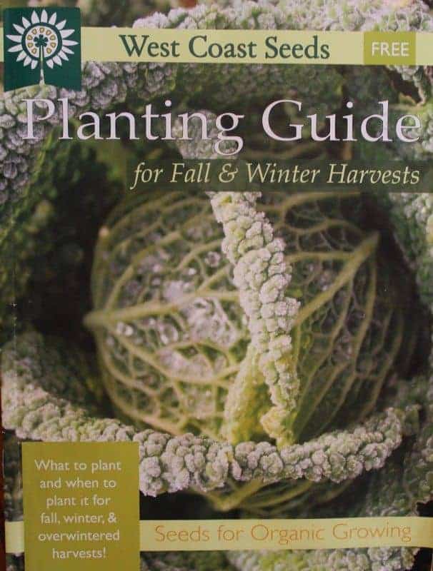 West coast seeds fall & winter planting chart