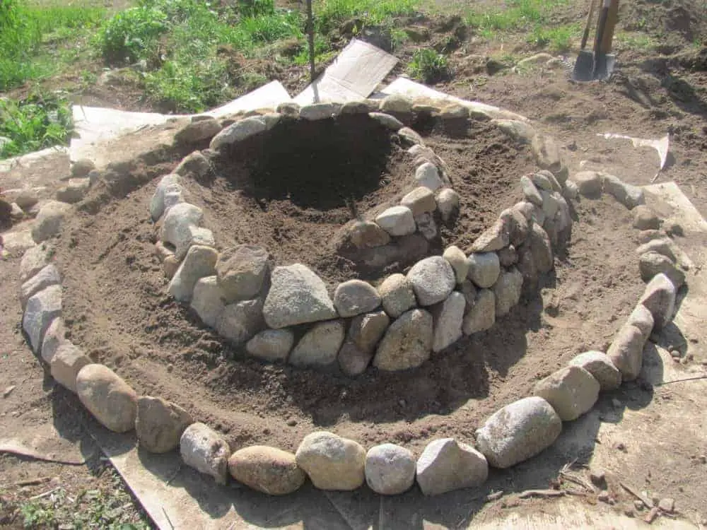 Instructions étape par étape pour construire une spirale d'herbes