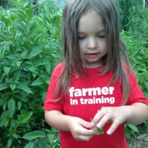 Toddler Garden - Shelling peas activity