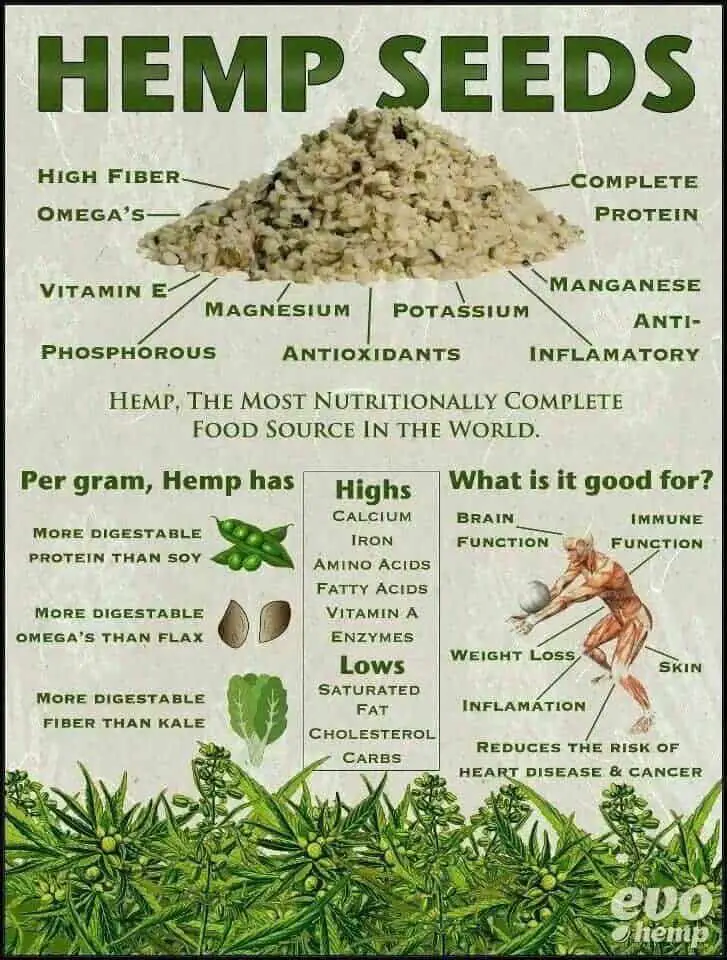 Hemp Heart Nutritional infographic