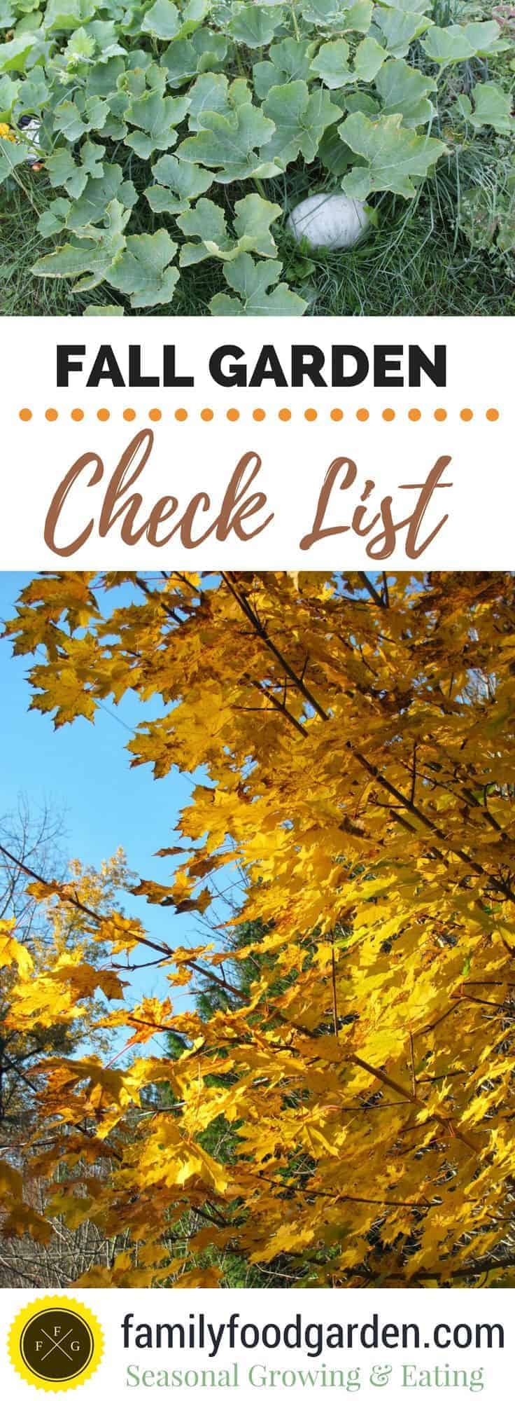 Fall Garden Checklist