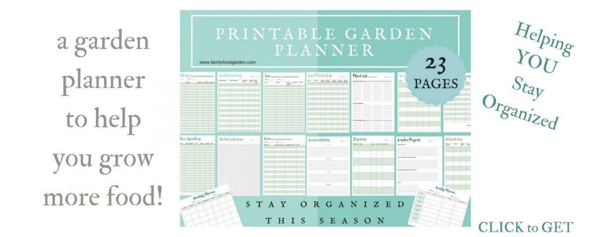 Family Food Garden Printable Garden Planner