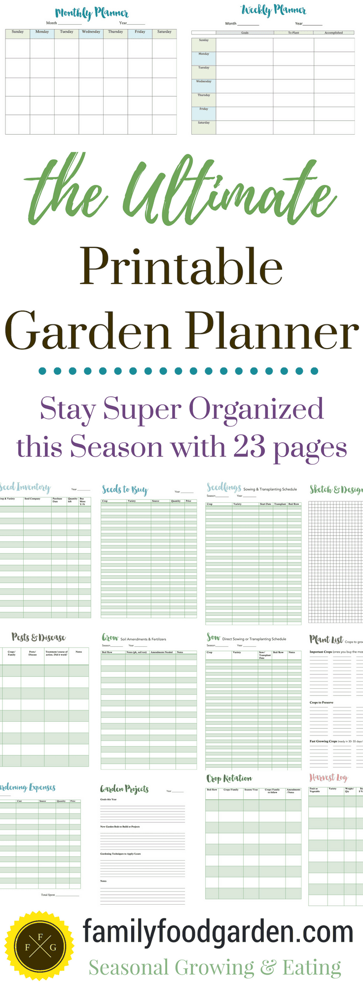 printable garden planner template printable garden planner template