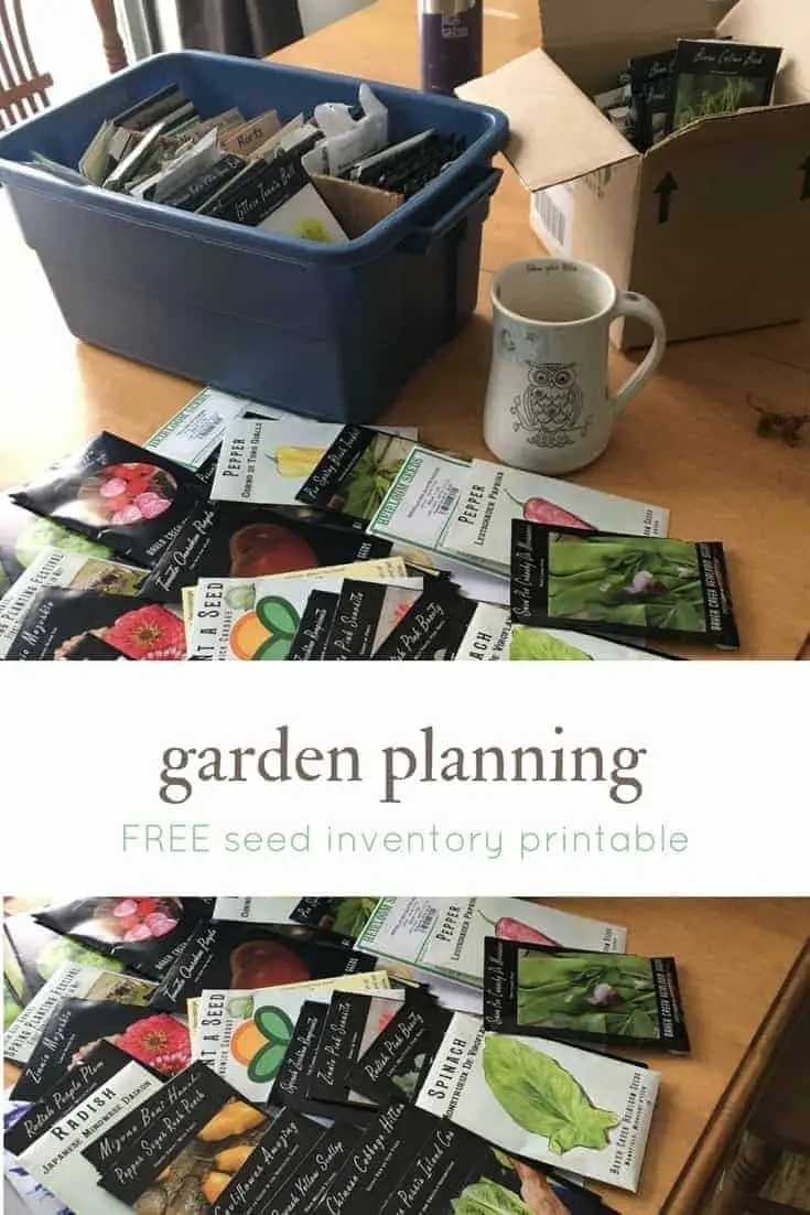 Free garden planner- seed inventory printable