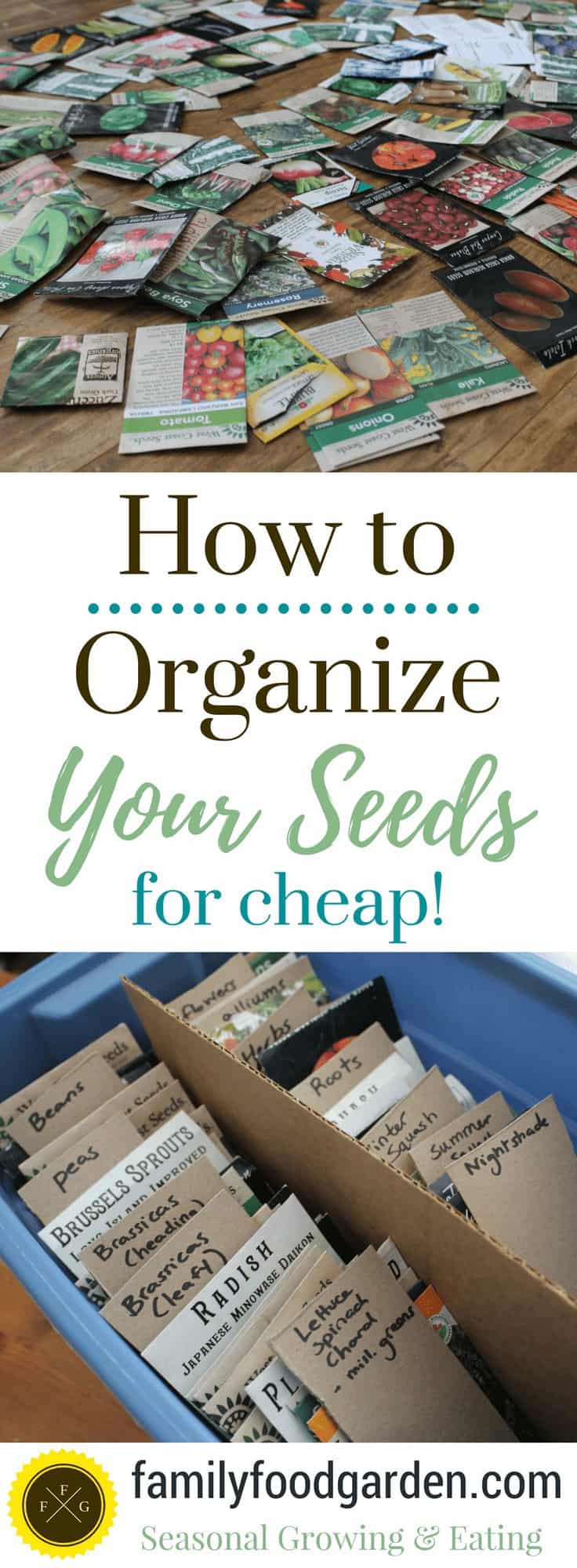 Organize seeds for easier seed inventory taking