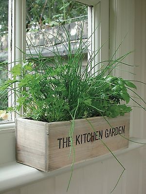 Wooden Kitchen Window Indoor Herb Box