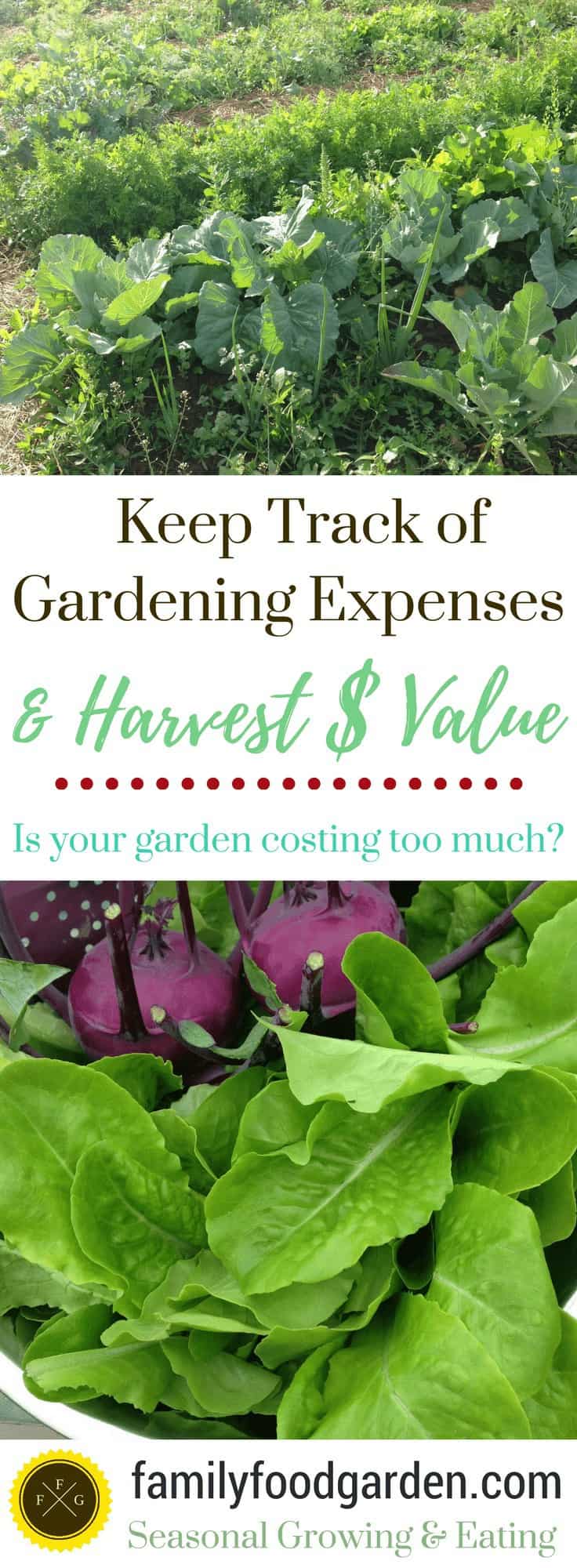 Keeping track of gardening expenses + harvests