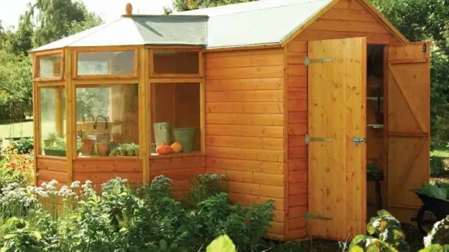 Greenhouse + shed combinations