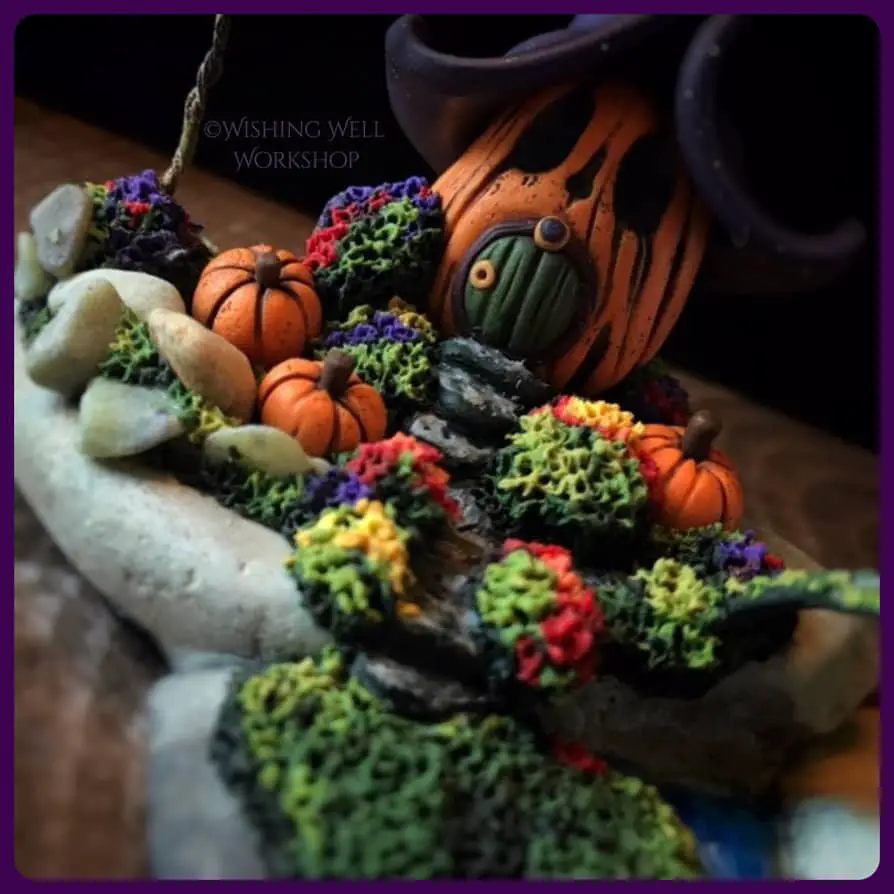 Polymer Clay Pumpkin Cottage