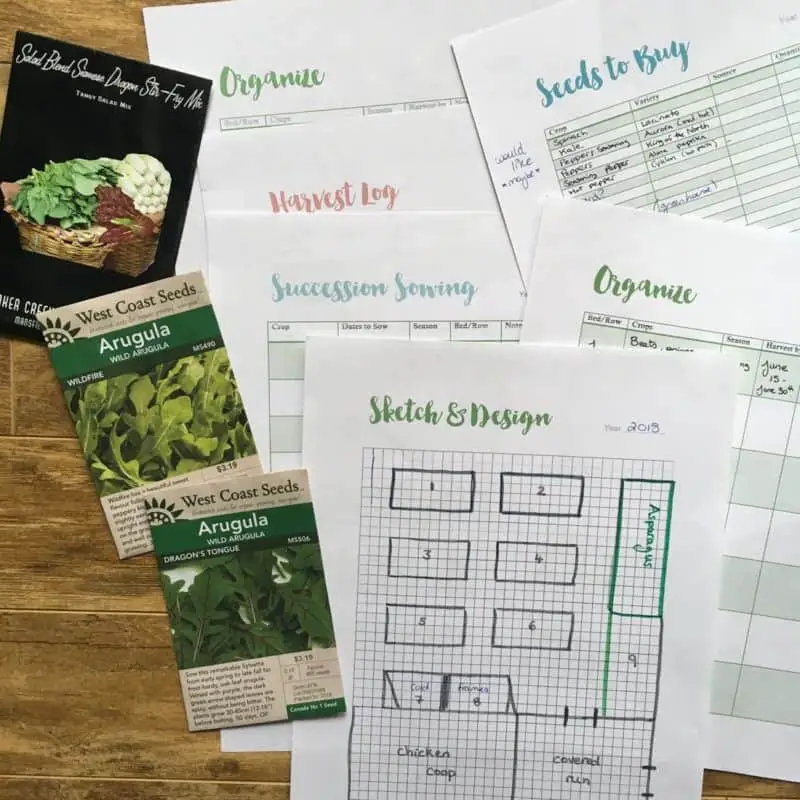 Printable garden planner