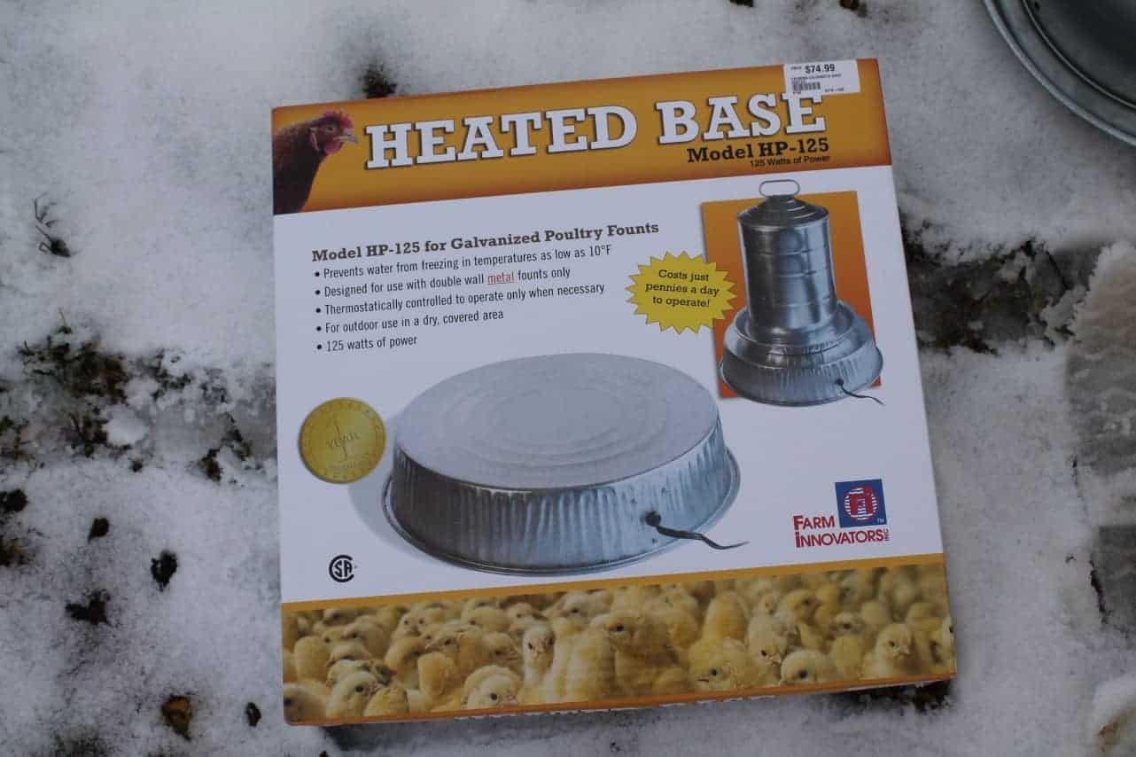 Heated chicken waterer