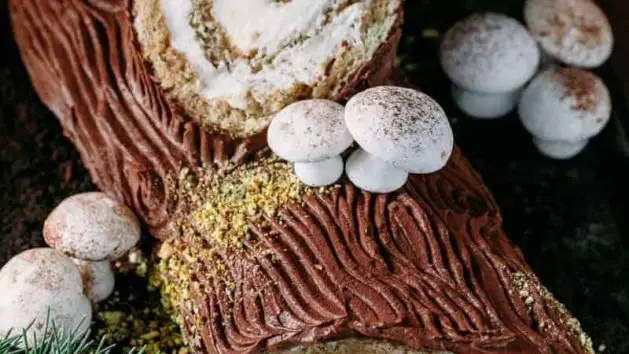 Tiramisu Yule Log Cake