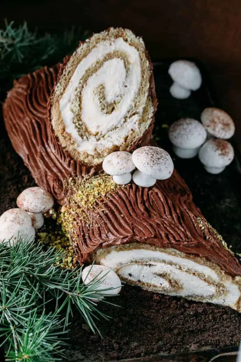 Yule Log Cake Recipe [Bûche de Noël] | Family Food Garden