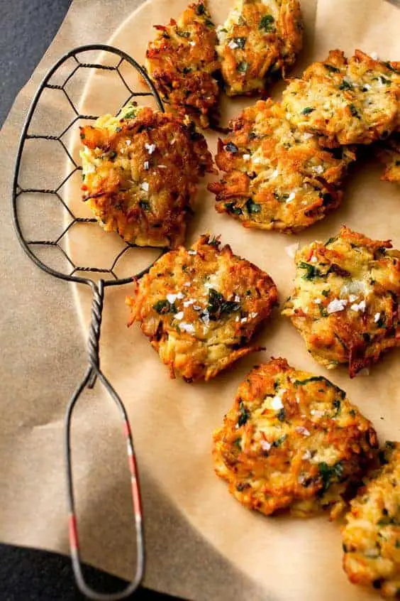 Latkes with Celery root & parsnip 