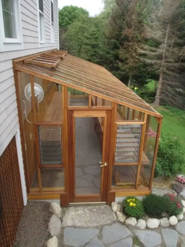 Lean to greenhouses