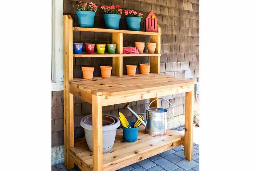 Beautiful Garden Potting Bench Plans + Ideas Family Food ...