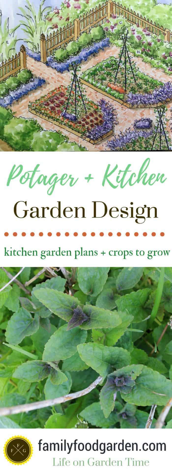 What to plant in a potager garden + kitchen garden design plans