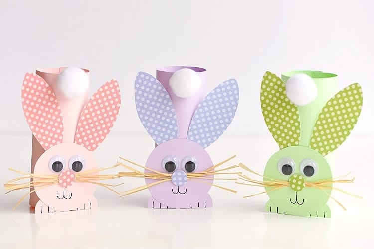 Bunny toilet paper roll craft