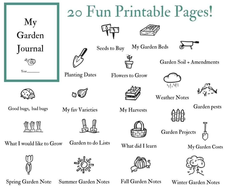 Fun way to keep a garden journal or garden planner for beginner gardeners or a kids garden. 