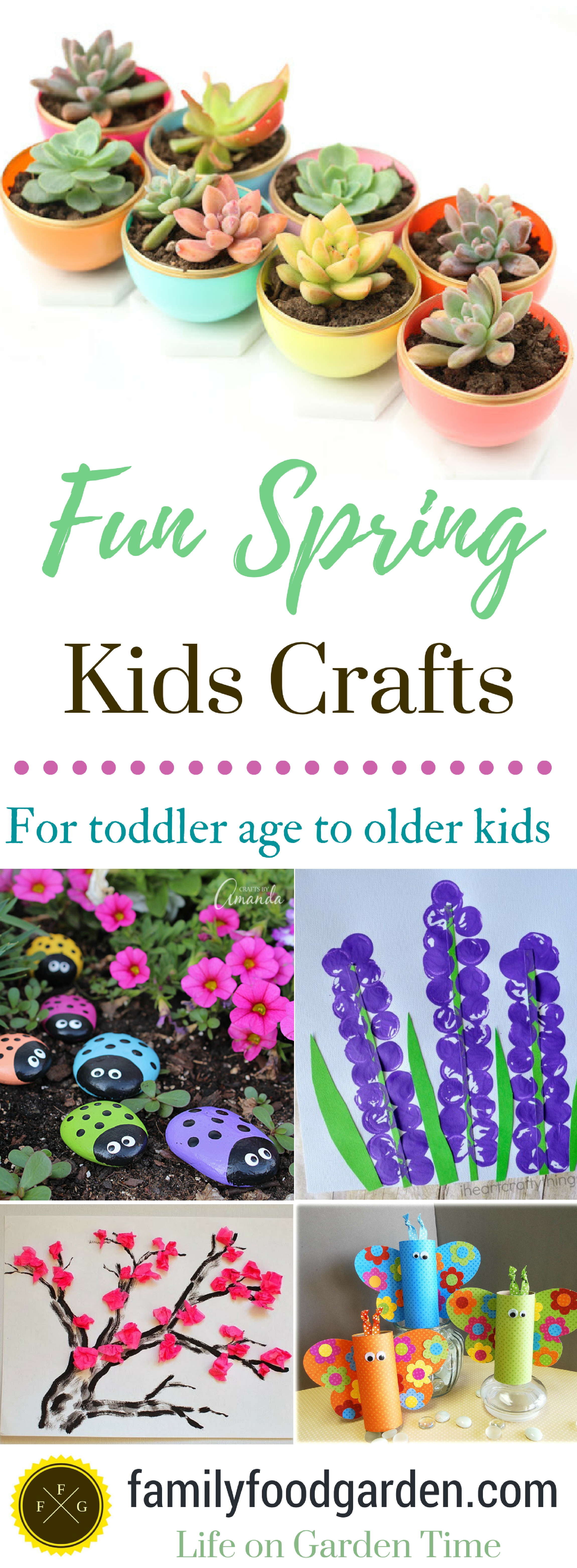 Fun Spring Kids Crafts: For toddler age to older kids