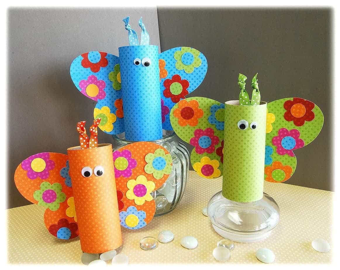 Cute toilet paper roll butterflies