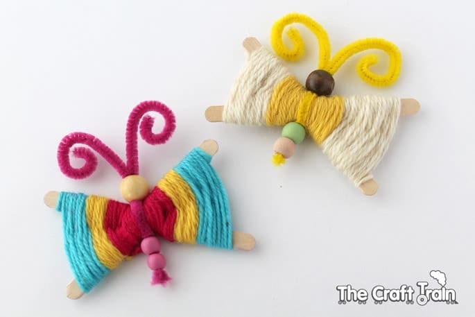 Yarn butterfly craft