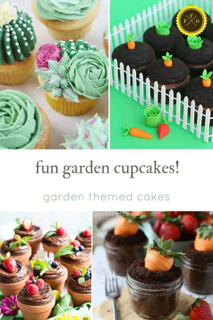 Garden cakes and garden cupcakes