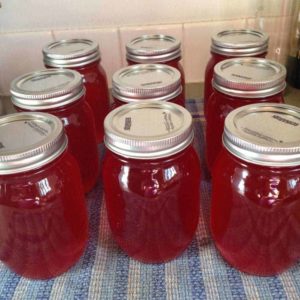 This naturally dyed Jalapeno jelly uses cranberries instead of artificial colors.