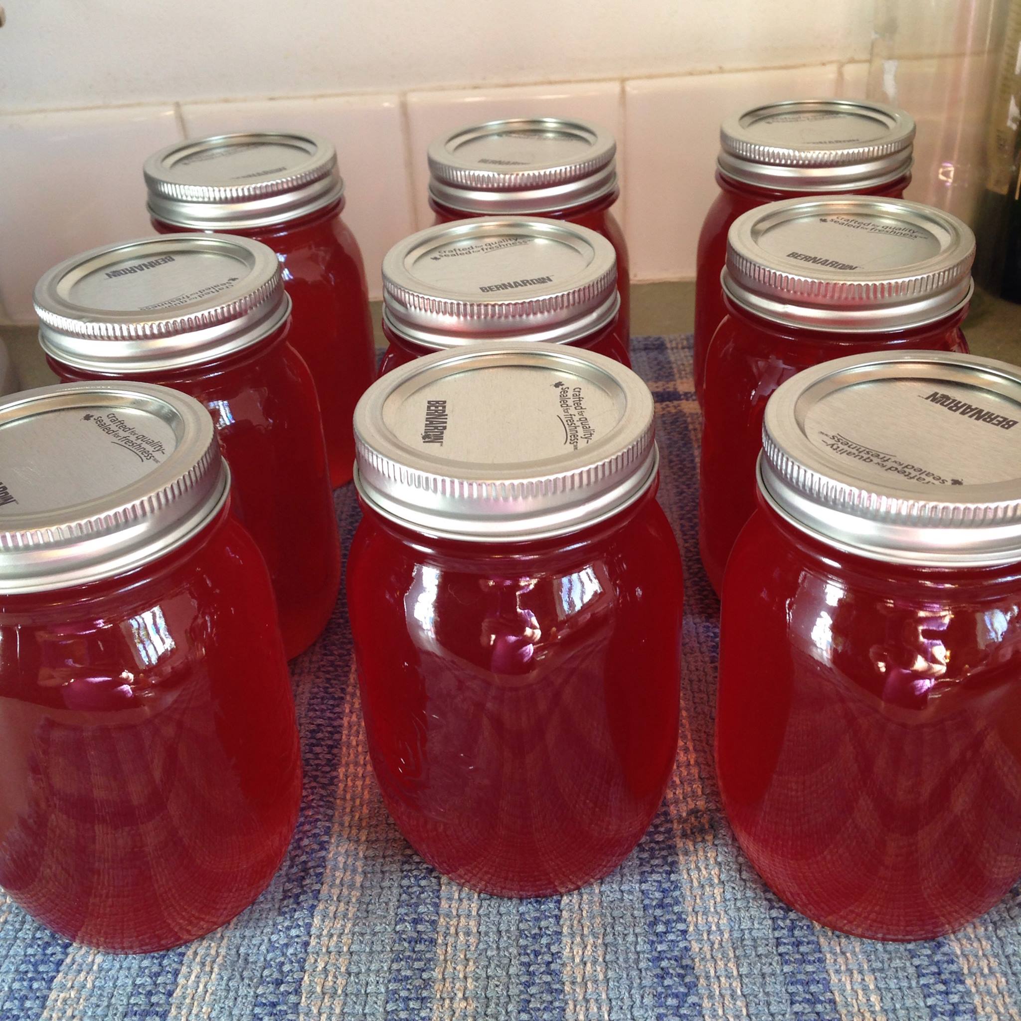 This naturally dyed Jalapeno jelly uses cranberries instead of artificial colors. 