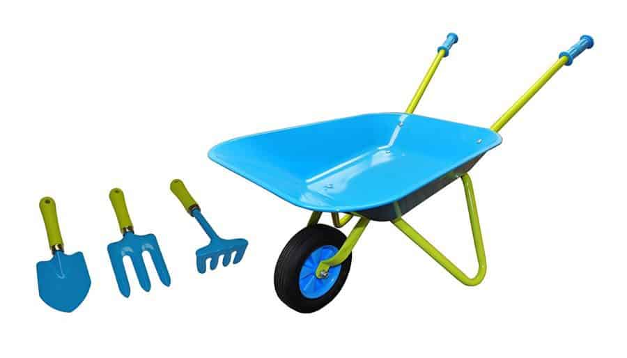 Kids wheelbarrow and garden tool set