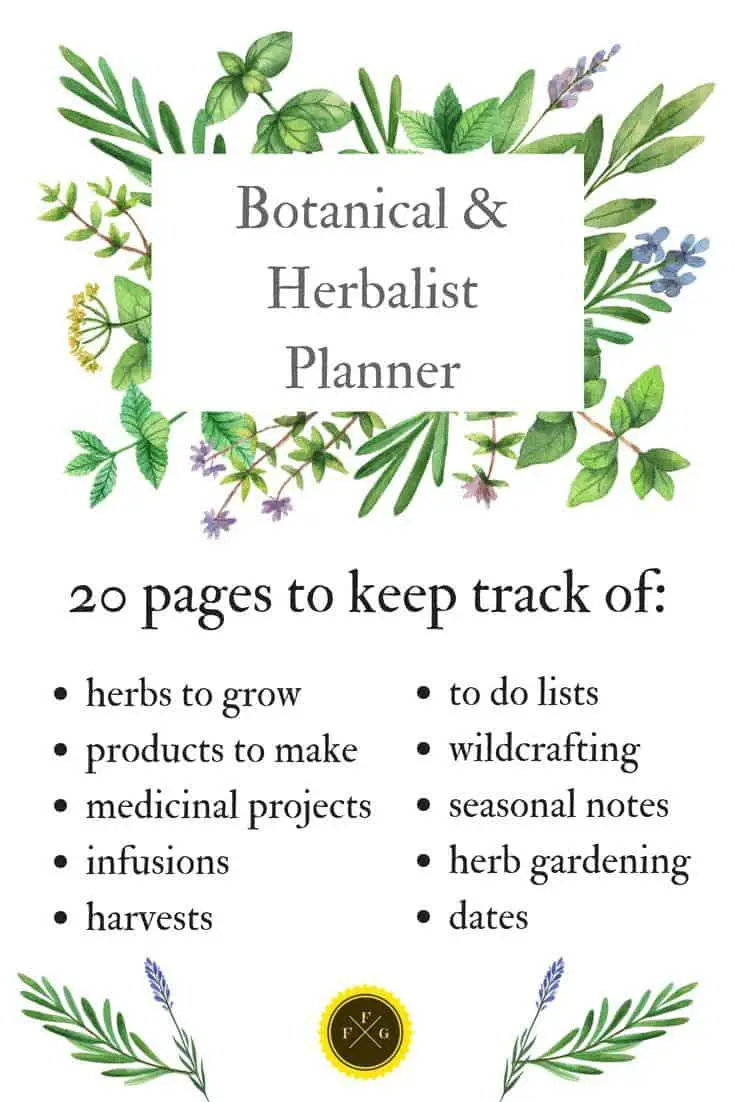 Botanical planner for Herbalists