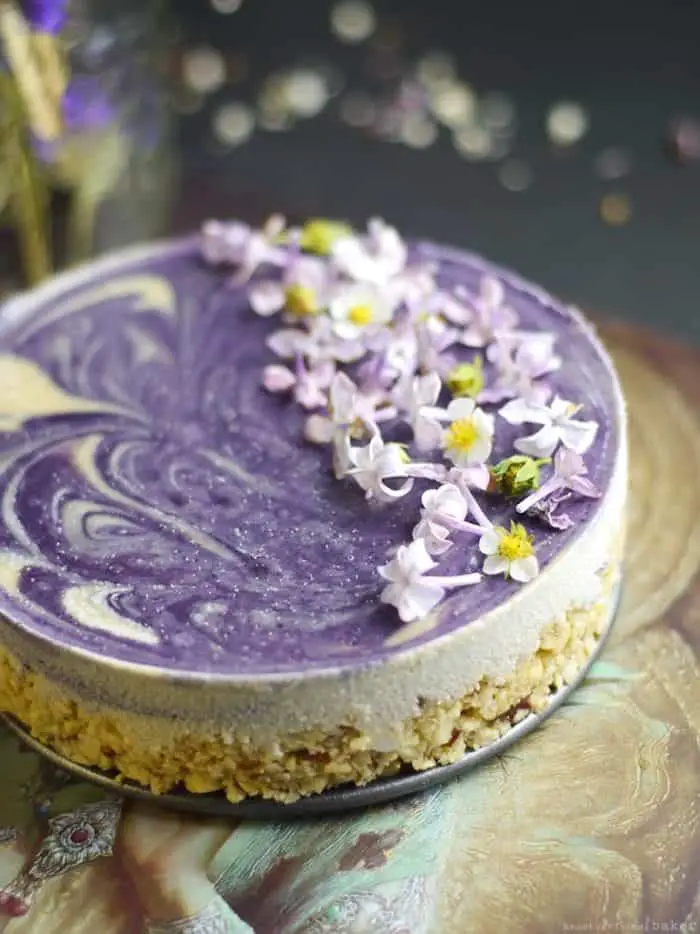 Lilac cheesecake