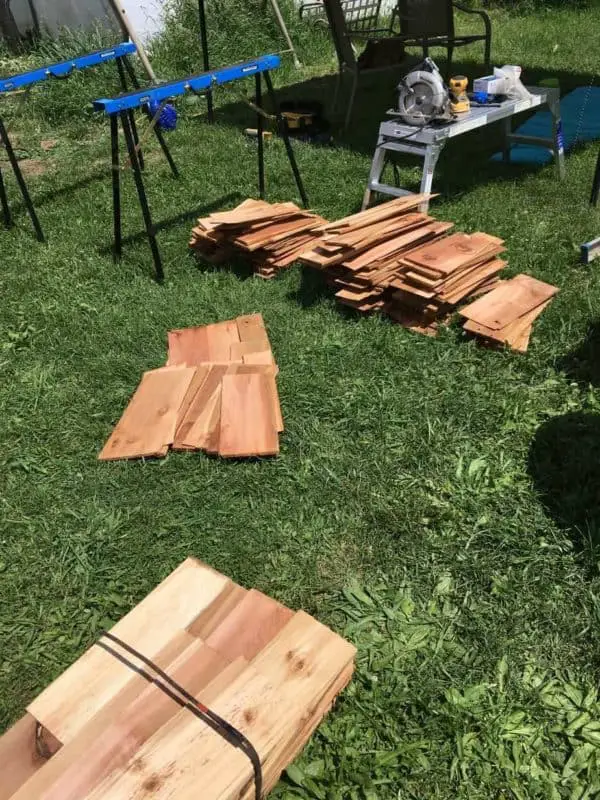 Cedar Shake For the Permaculture Chicken Coop