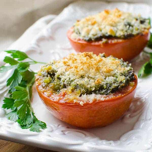 Spring Pesto Roasted Tomatoes