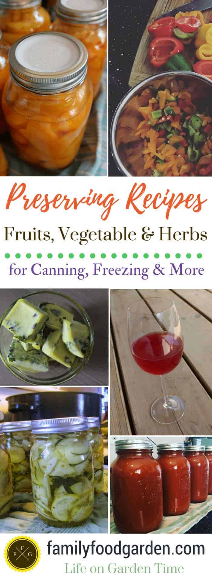 Preserving fruits, vegetables and herbs