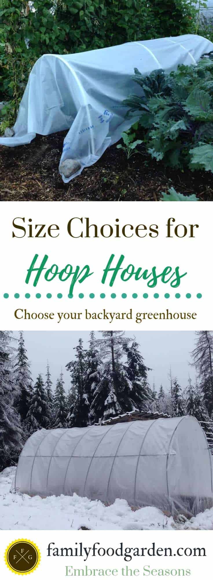 Hoophouse size options for the backyard greenhouse