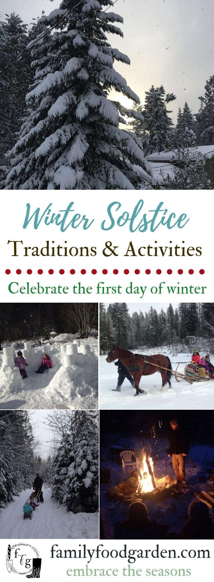 Winter Solstice Traditions to celebrate the first day of winter #wintersolstice #winter #winteractivities #holidays