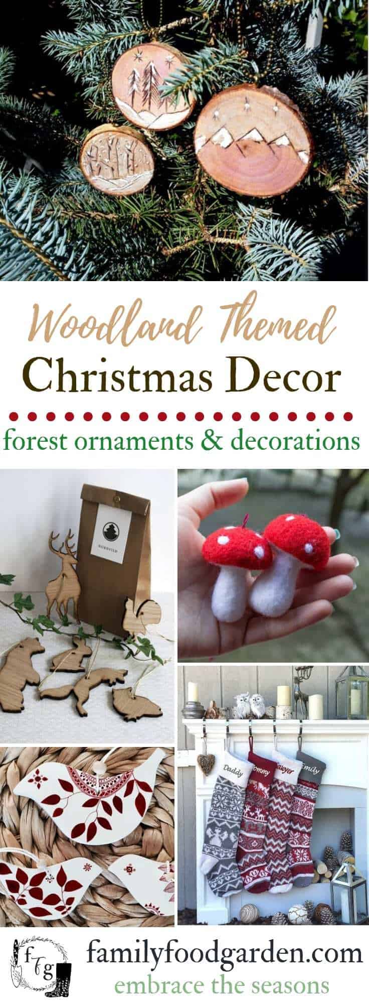 Nordic woodland Christmas ornaments # christmas decor # christmas stockings # christmasornaments #treeornaments # christmastree #holiday #holidaydecor #nordic #woodlandchristmas