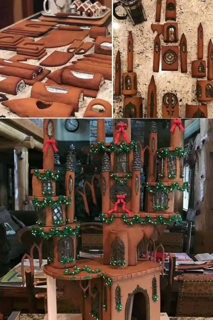 Gingerbread castle building