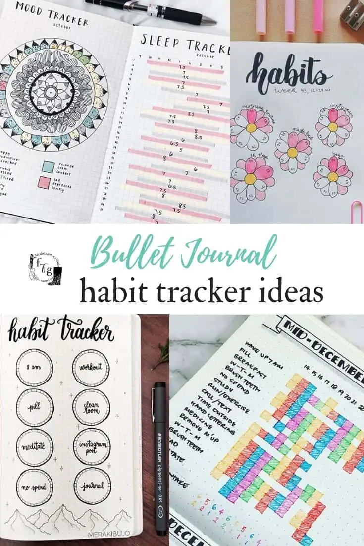 Create good habits by using a habit tracker with your bullet journal #bulletjournal #newyearresolutions #goals #goalplanning #planning #bujo #habittracker #newyearsresolutions #bulletjournalideas