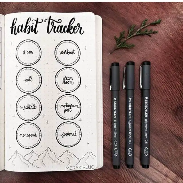 Fantastic habit tracker ideas for your bullet journal 