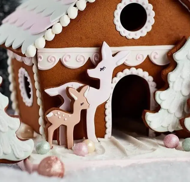 Woodland gingerbread house