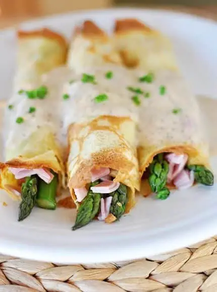 Easter Brunch Ideas: Asparagus and Ham Crepes