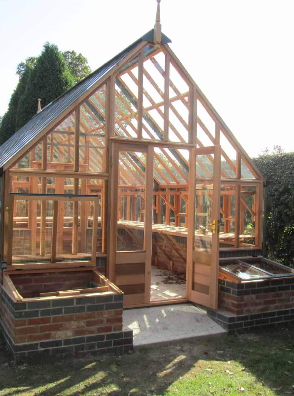 Backyard Wooden Greenhouses And Designs Family Food Garden