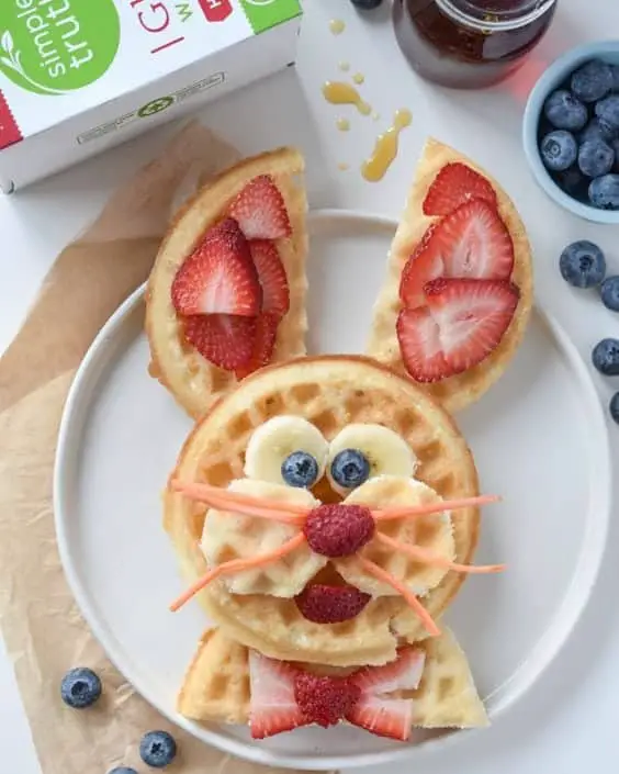 Easter Brunch Ideas: Bunny waffles