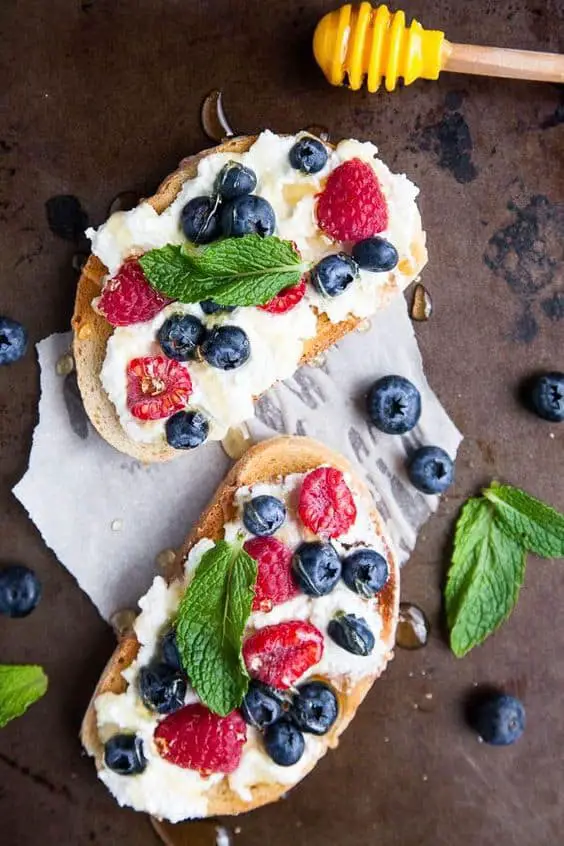 Honeyed Ricotta Toast with Berries