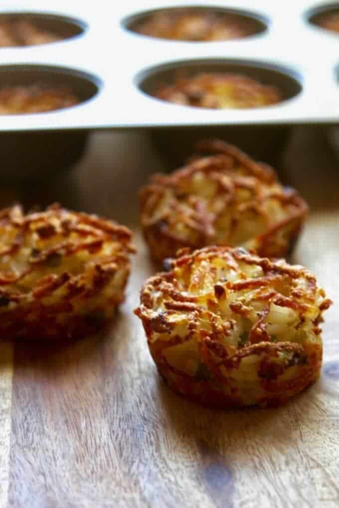 Parmesan baked hashbrowns for an easy breakfast