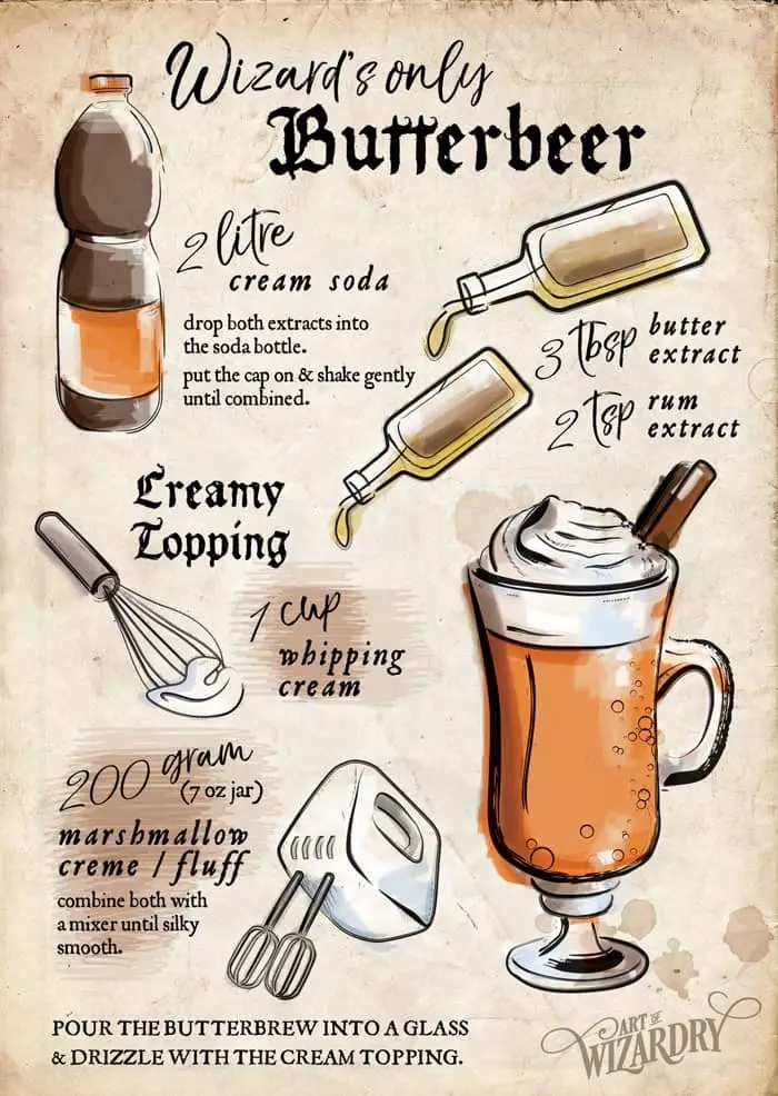 Adult Harry Potter Butterbeer recipe #harrypotter #harrypotterdrinks #butterbeer #harrypotterparty