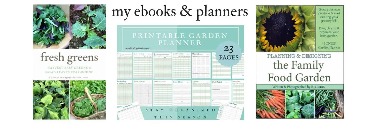 Family Food Garden eBooks & Planners - Printable Garden Planner