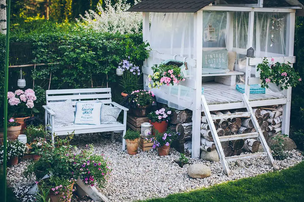 She Shed and Flower Garden